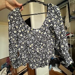 Off Shoulder, Cropped Blouse, Ruffle Hem